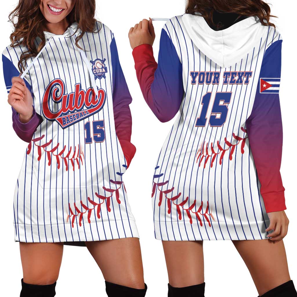 Custom Cuba Baseball Hoodie Dress Sporty Style - Wonder Print Shop