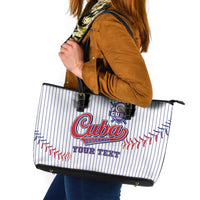 Custom Cuba Baseball Leather Tote Bag Sporty Style - Wonder Print Shop