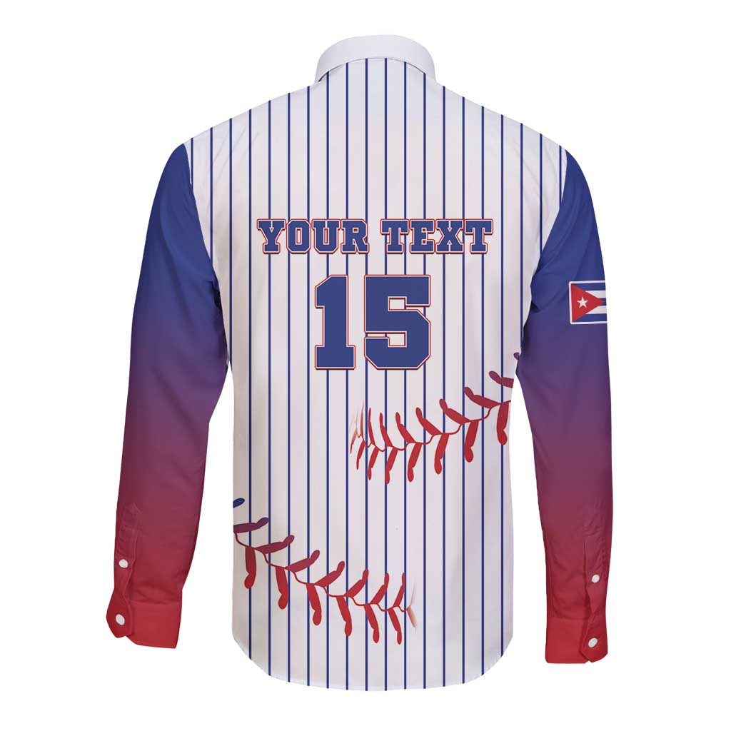 Custom Cuba Baseball Long Sleeve Button Shirt Sporty Style - Wonder Print Shop