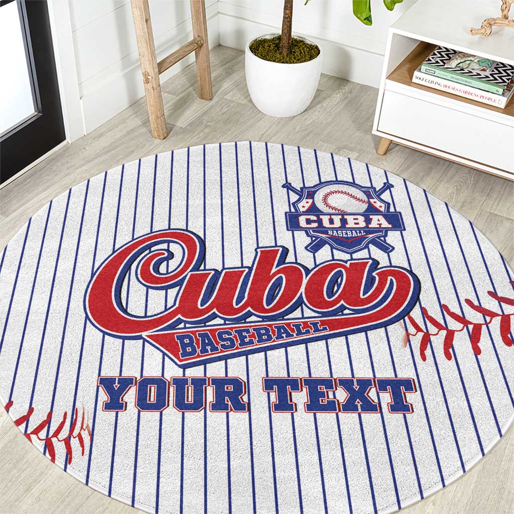Custom Cuba Baseball Round Carpet Sporty Style