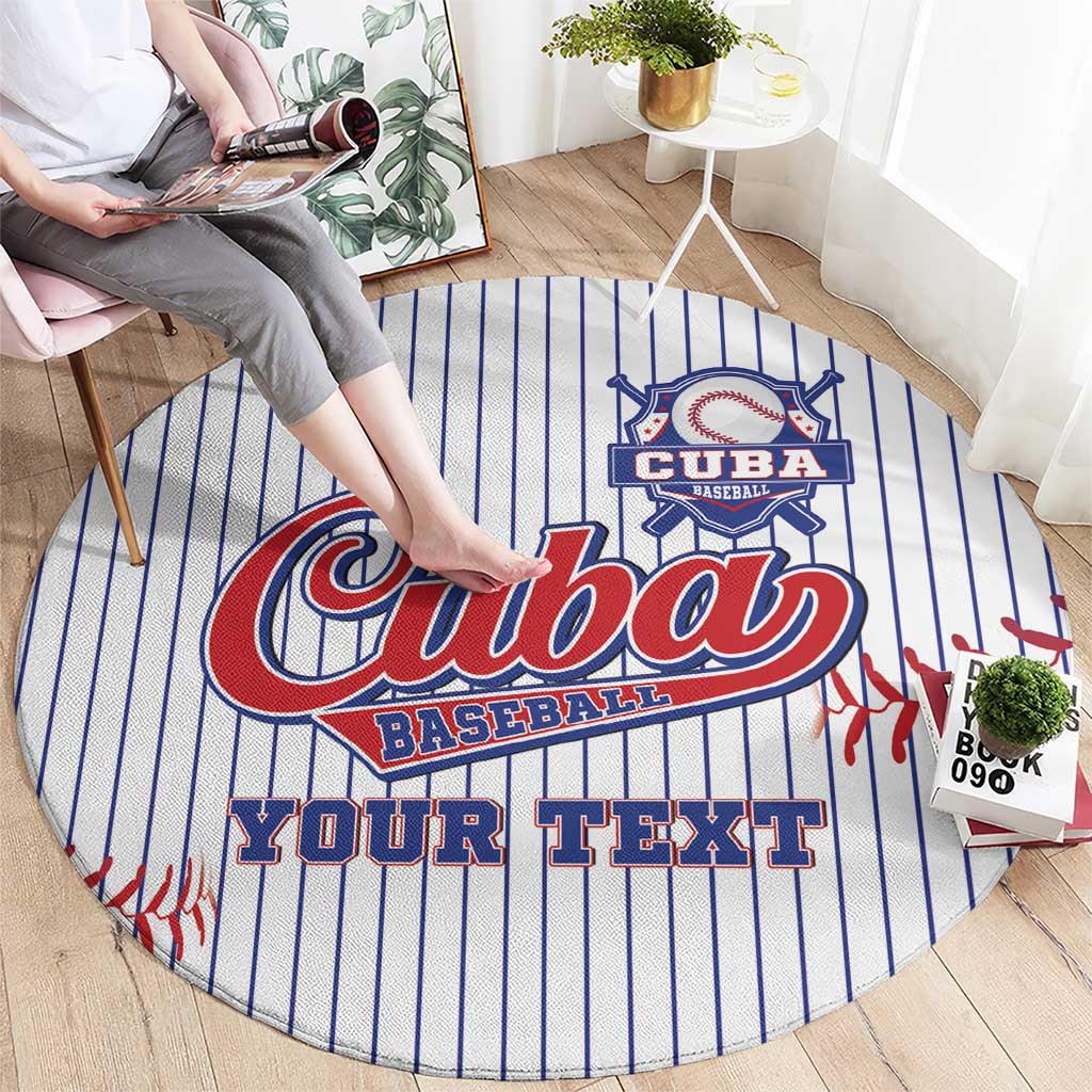 Custom Cuba Baseball Round Carpet Sporty Style