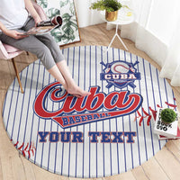 Custom Cuba Baseball Round Carpet Sporty Style