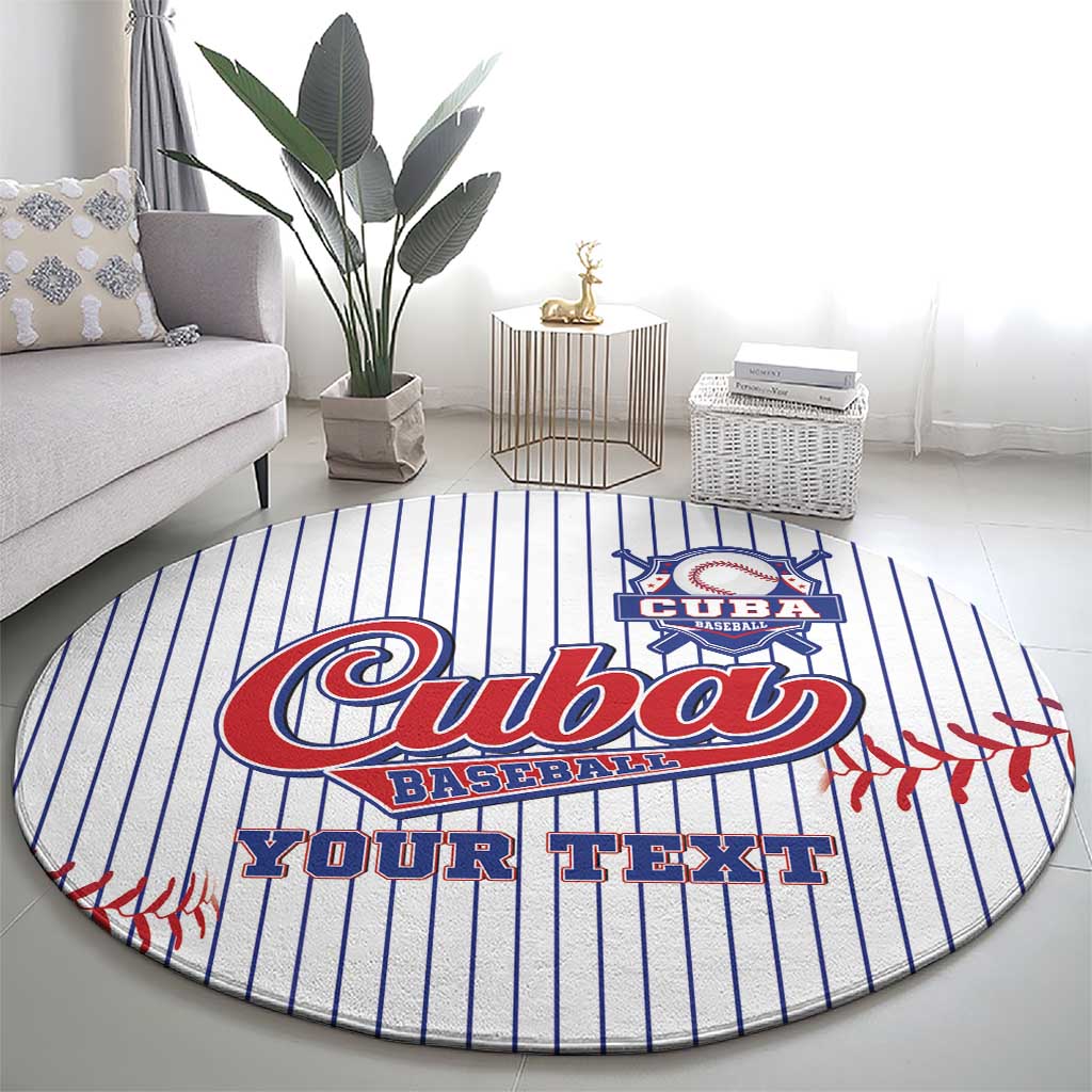 Custom Cuba Baseball Round Carpet Sporty Style