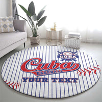 Custom Cuba Baseball Round Carpet Sporty Style