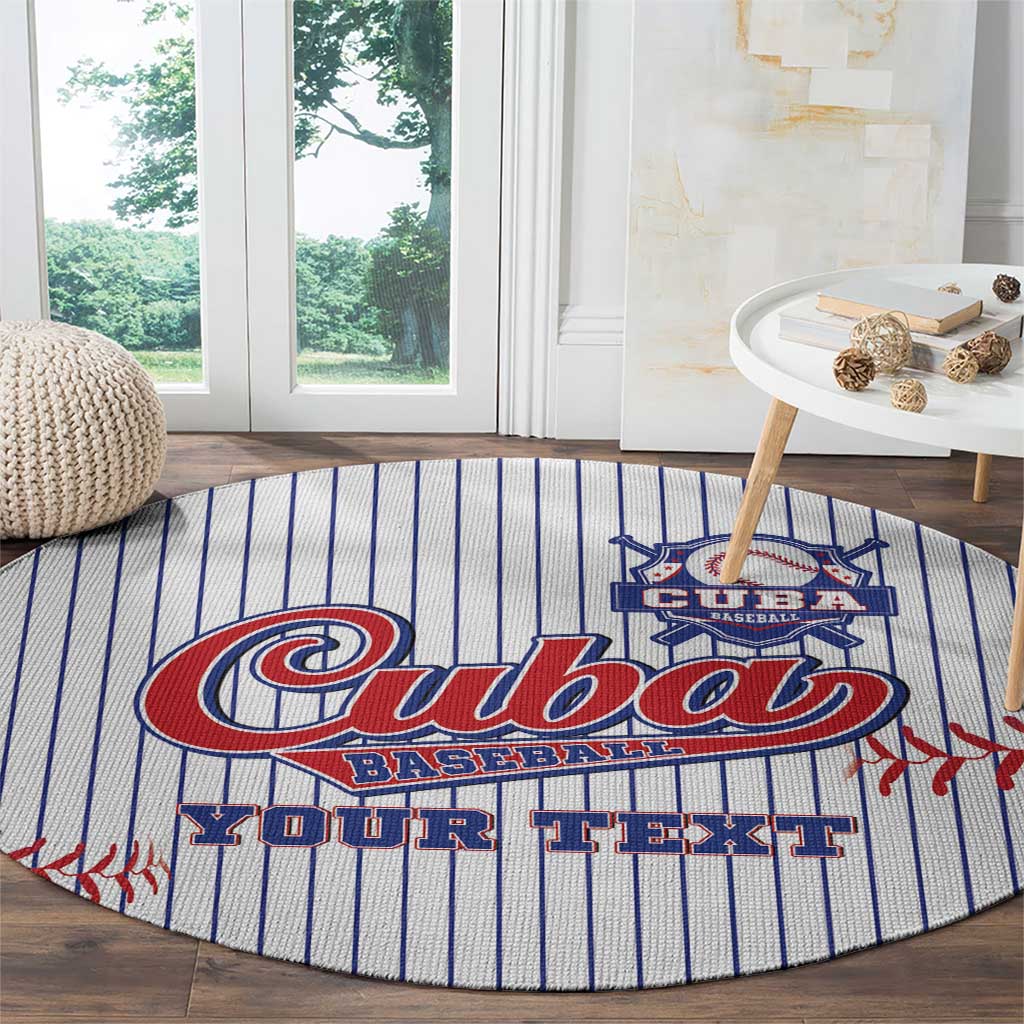 Custom Cuba Baseball Round Carpet Sporty Style