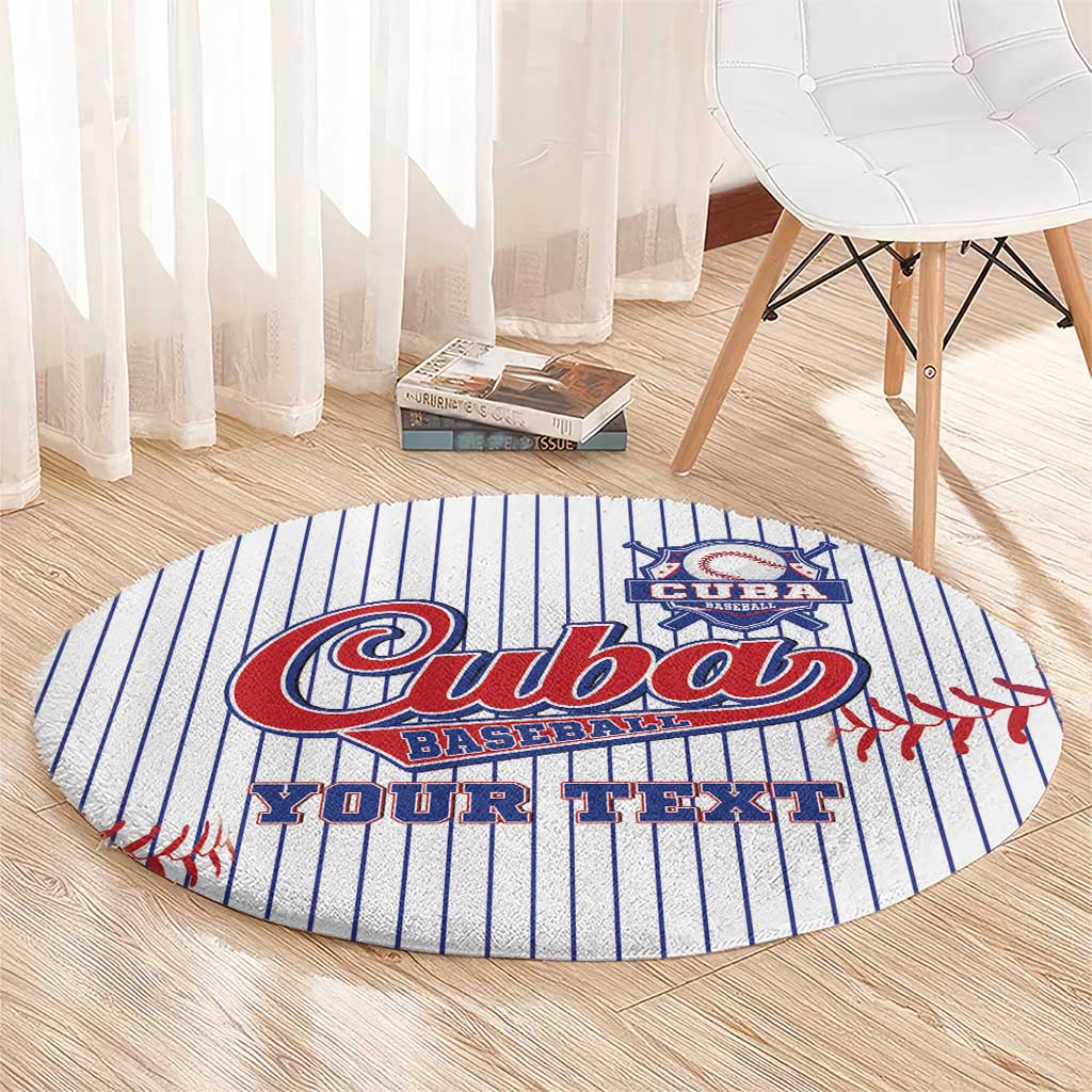 Custom Cuba Baseball Round Carpet Sporty Style