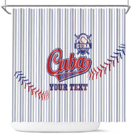 Custom Cuba Baseball Shower Curtain Sporty Style