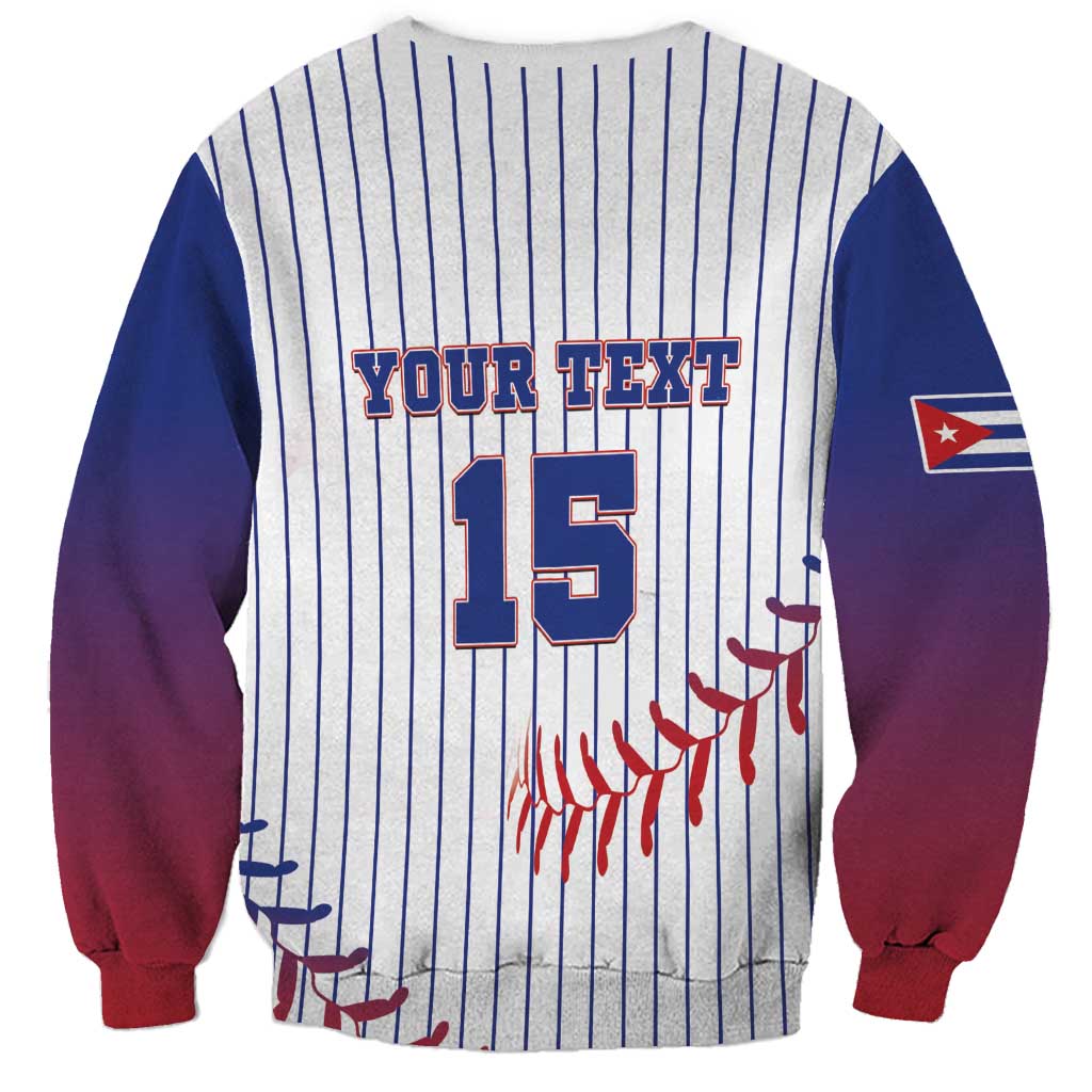 Custom Cuba Baseball Sweatshirt Sporty Style - Wonder Print Shop