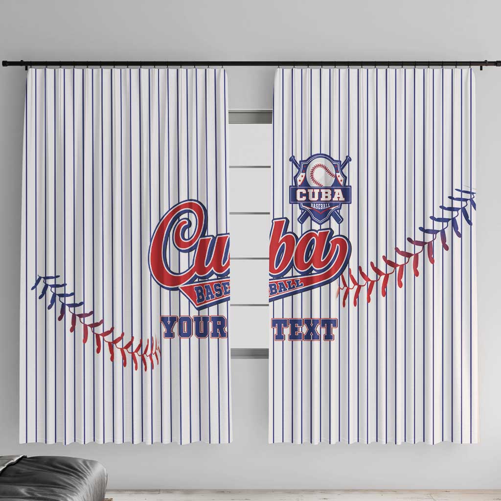 Custom Cuba Baseball Window Curtain Sporty Style - Wonder Print Shop