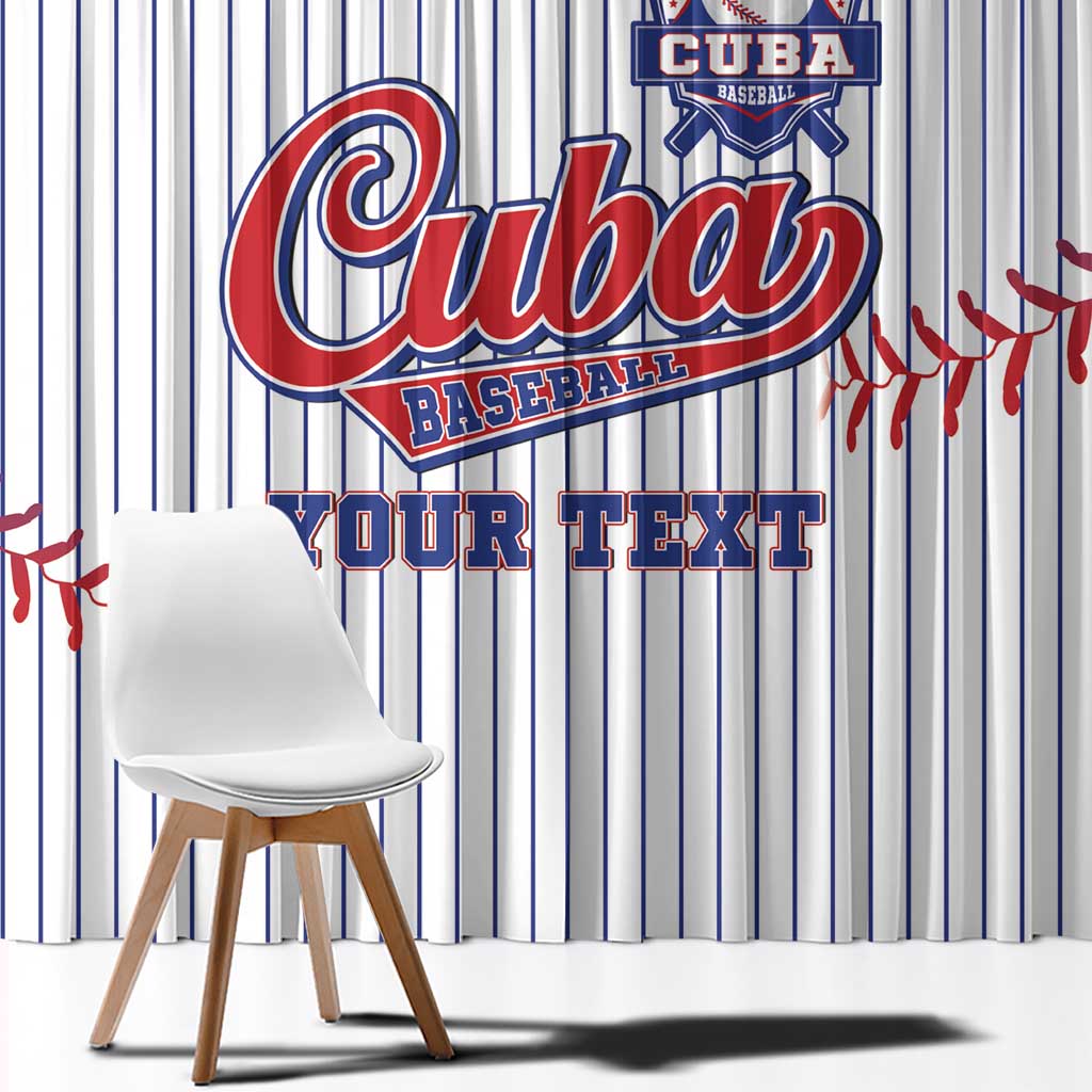 Custom Cuba Baseball Window Curtain Sporty Style - Wonder Print Shop