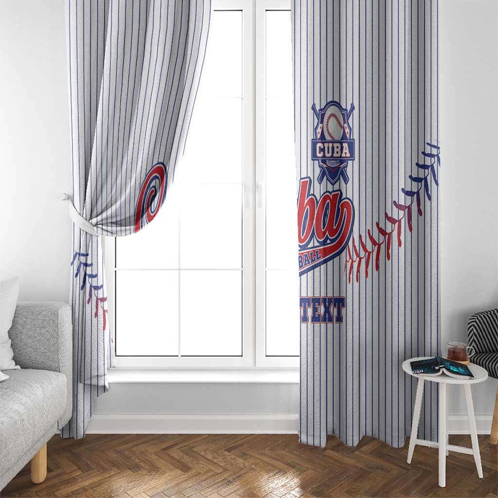Custom Cuba Baseball Window Curtain Sporty Style - Wonder Print Shop