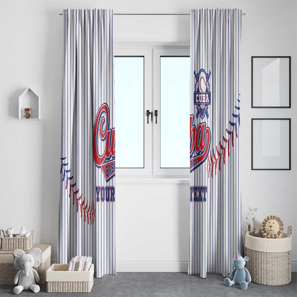 Custom Cuba Baseball Window Curtain Sporty Style - Wonder Print Shop