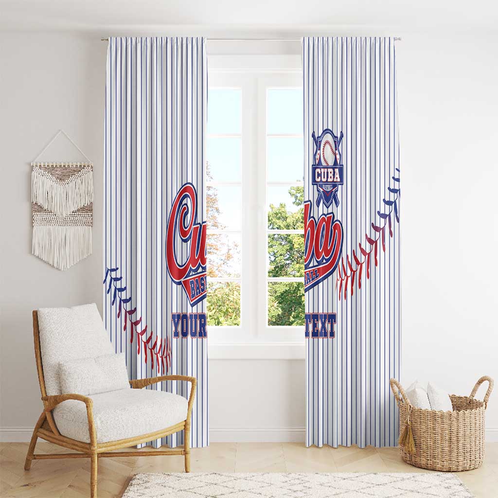 Custom Cuba Baseball Window Curtain Sporty Style - Wonder Print Shop