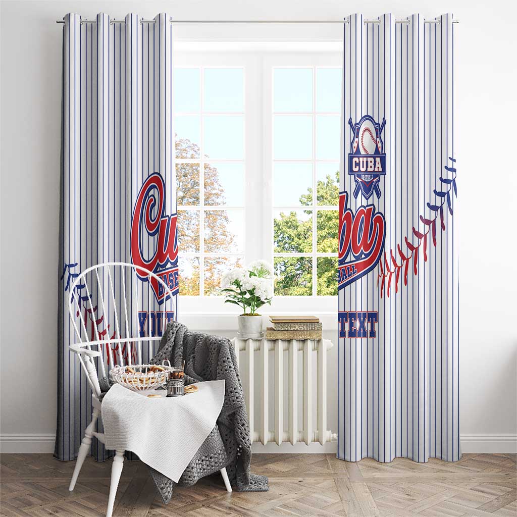 Custom Cuba Baseball Window Curtain Sporty Style - Wonder Print Shop