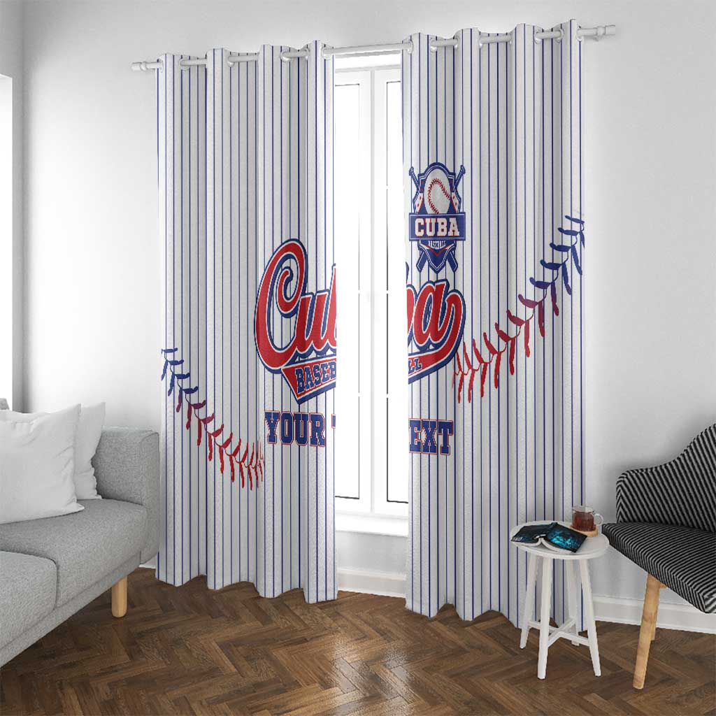 Custom Cuba Baseball Window Curtain Sporty Style - Wonder Print Shop