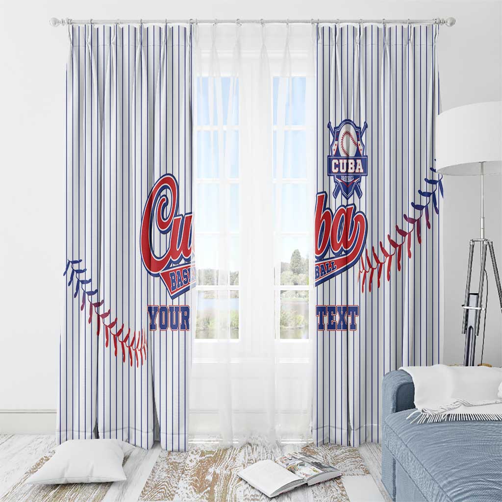 Custom Cuba Baseball Window Curtain Sporty Style - Wonder Print Shop