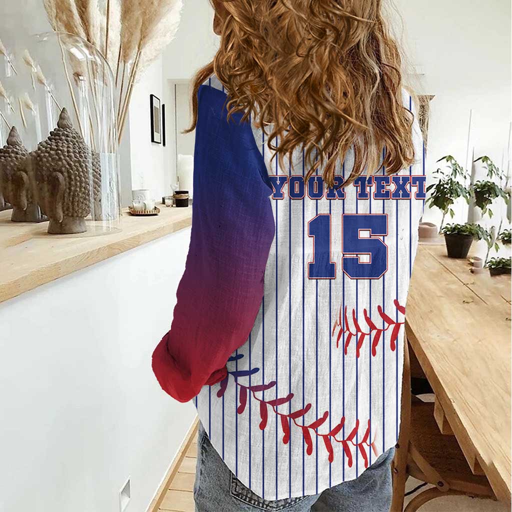 Custom Cuba Baseball Women Casual Shirt Sporty Style - Wonder Print Shop