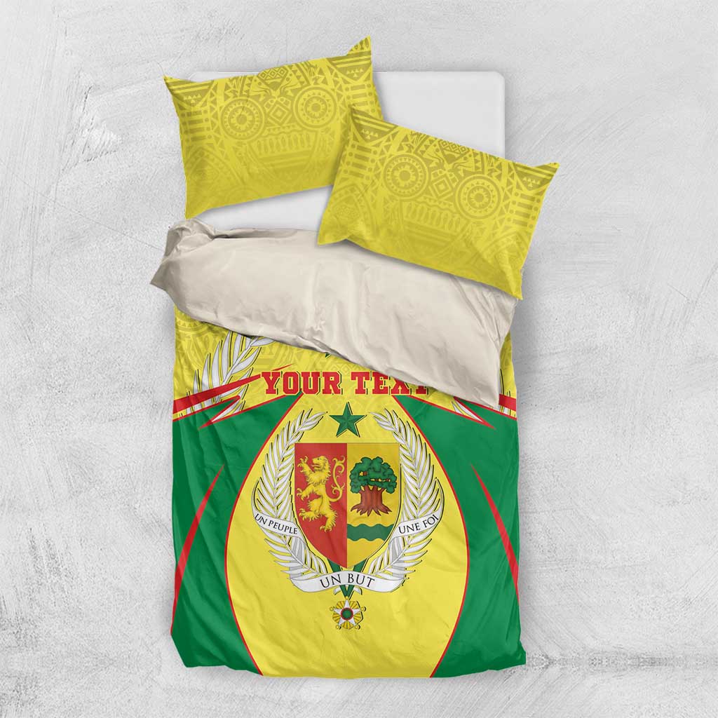 Personalised Senegal Bedding Set Coat Of Arms Mix African Pattern - Wonder Print Shop