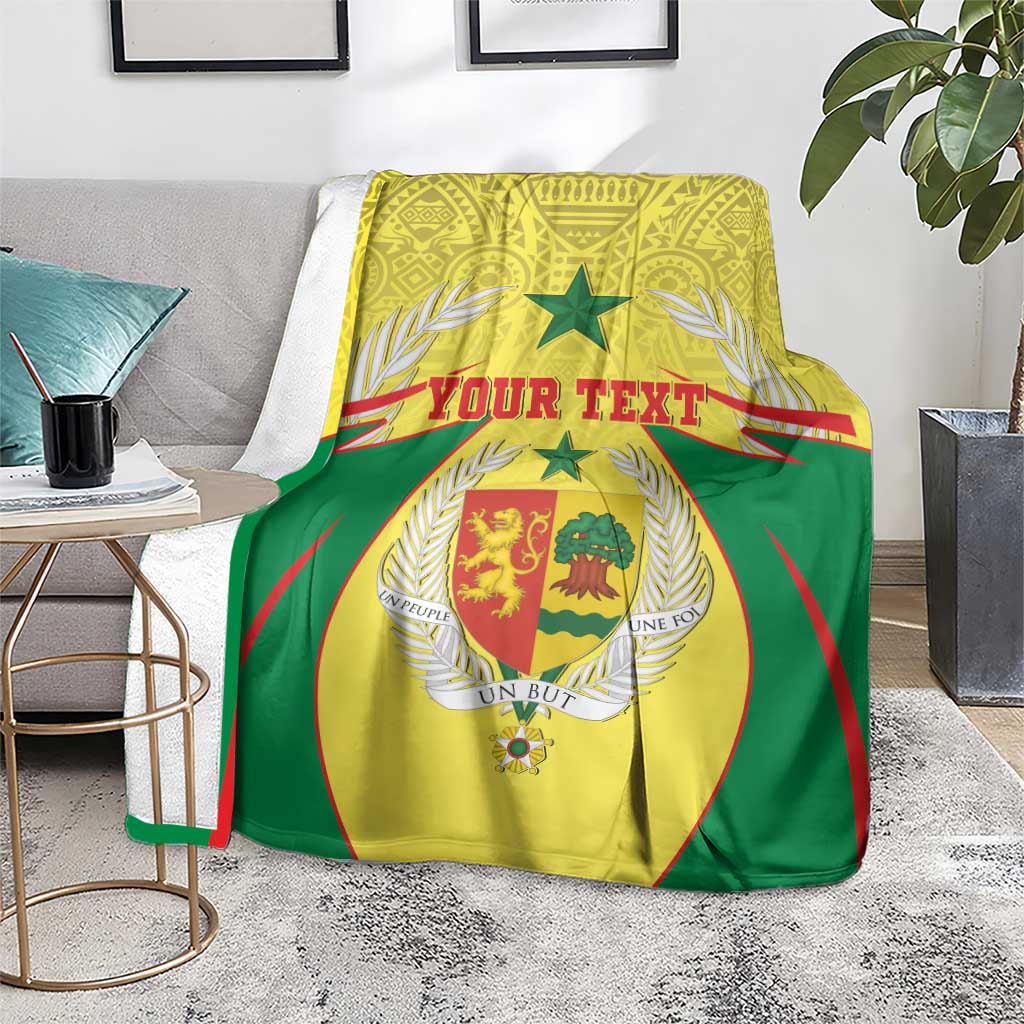 Personalised Senegal Blanket Coat Of Arms Mix African Pattern