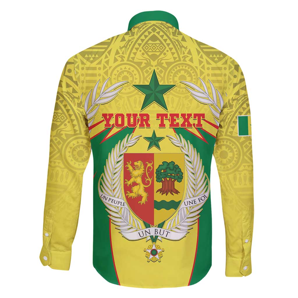 Personalised Senegal Family Matching Long Sleeve Bodycon Dress and Hawaiian Shirt Coat Of Arms Mix African Pattern - Wonder Print Shop