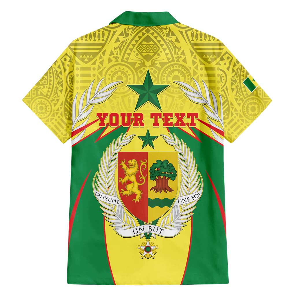 Personalised Senegal Family Matching Off Shoulder Maxi Dress and Hawaiian Shirt Coat Of Arms Mix African Pattern - Wonder Print Shop