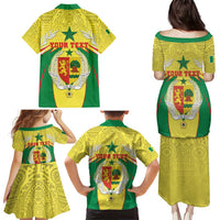 Personalised Senegal Family Matching Puletasi and Hawaiian Shirt Coat Of Arms Mix African Pattern - Wonder Print Shop
