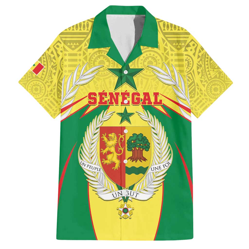 Personalised Senegal Family Matching Puletasi and Hawaiian Shirt Coat Of Arms Mix African Pattern - Wonder Print Shop