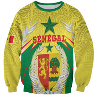 Personalised Senegal Sweatshirt Coat Of Arms Mix African Pattern - Wonder Print Shop