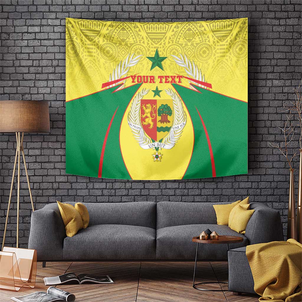 Personalised Senegal Tapestry Coat Of Arms Mix African Pattern - Wonder Print Shop