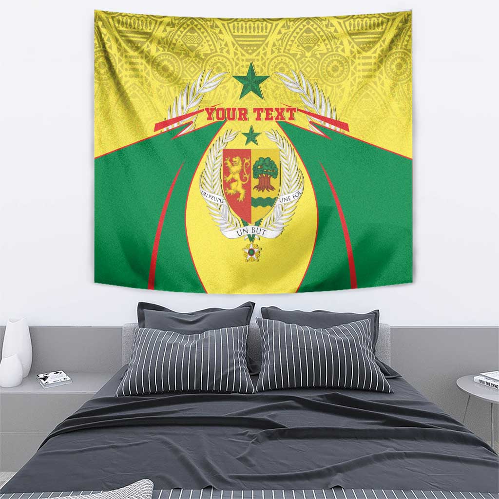 Personalised Senegal Tapestry Coat Of Arms Mix African Pattern - Wonder Print Shop