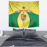Personalised Senegal Tapestry Coat Of Arms Mix African Pattern - Wonder Print Shop