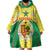 Personalised Senegal Wearable Blanket Hoodie Coat Of Arms Mix African Pattern - Wonder Print Shop