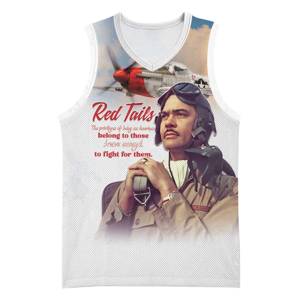 Tuskegee Airmen Red Tails Basketball Jersey Brave Enough to Fight - Wonder Print Shop