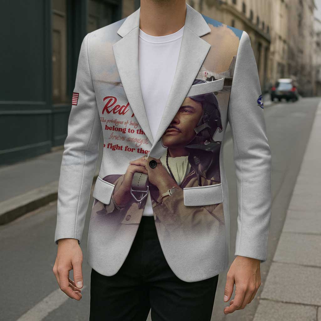 Tuskegee Airmen Red Tails Blazer Brave Enough to Fight - Wonder Print Shop