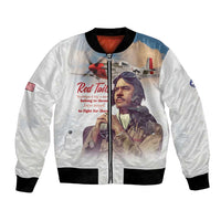 Tuskegee Airmen Red Tails Bomber Jacket Brave Enough to Fight - Wonder Print Shop