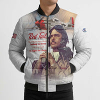 Tuskegee Airmen Red Tails Bomber Puffer Jacket Brave Enough to Fight - Wonder Print Shop