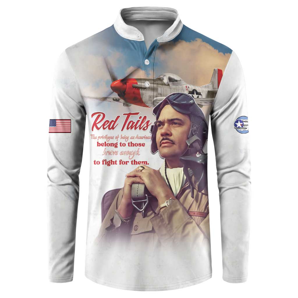 Tuskegee Airmen Red Tails Button Sweatshirt Brave Enough to Fight - Wonder Print Shop