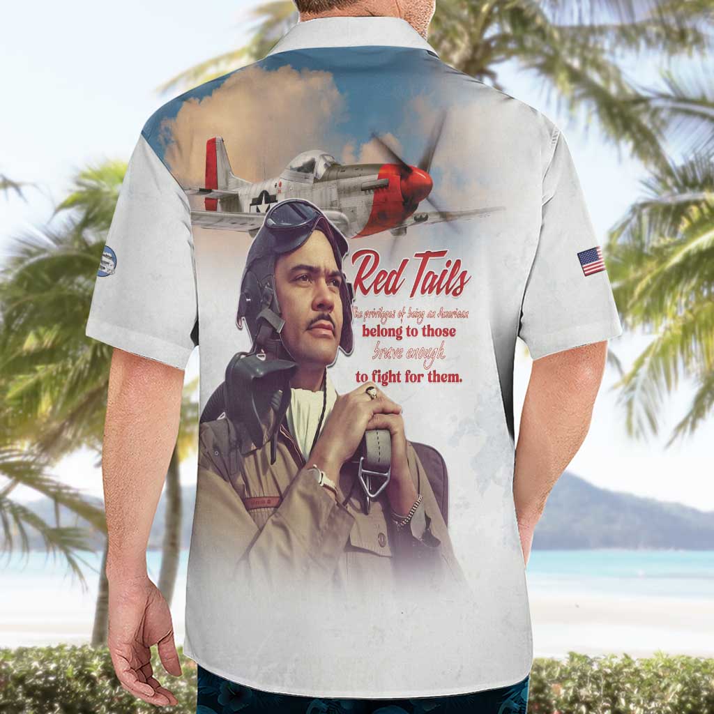 Tuskegee Airmen Red Tails Hawaiian Shirt Brave Enough to Fight - Wonder Print Shop