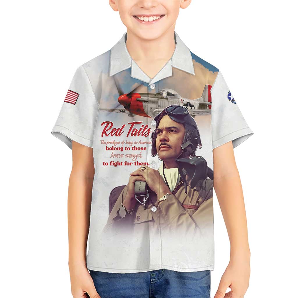 Tuskegee Airmen Red Tails Kid Hawaiian Shirt Brave Enough to Fight - Wonder Print Shop