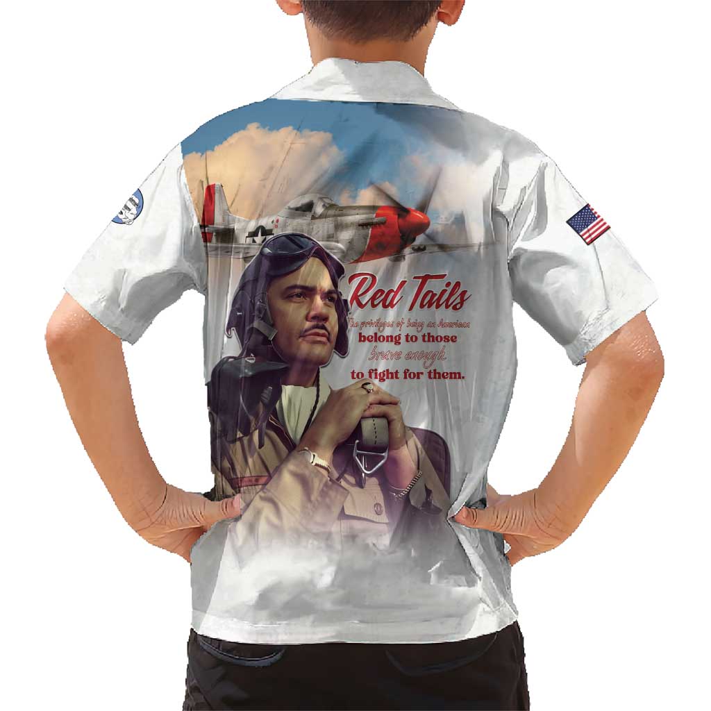 Tuskegee Airmen Red Tails Kid Hawaiian Shirt Brave Enough to Fight - Wonder Print Shop