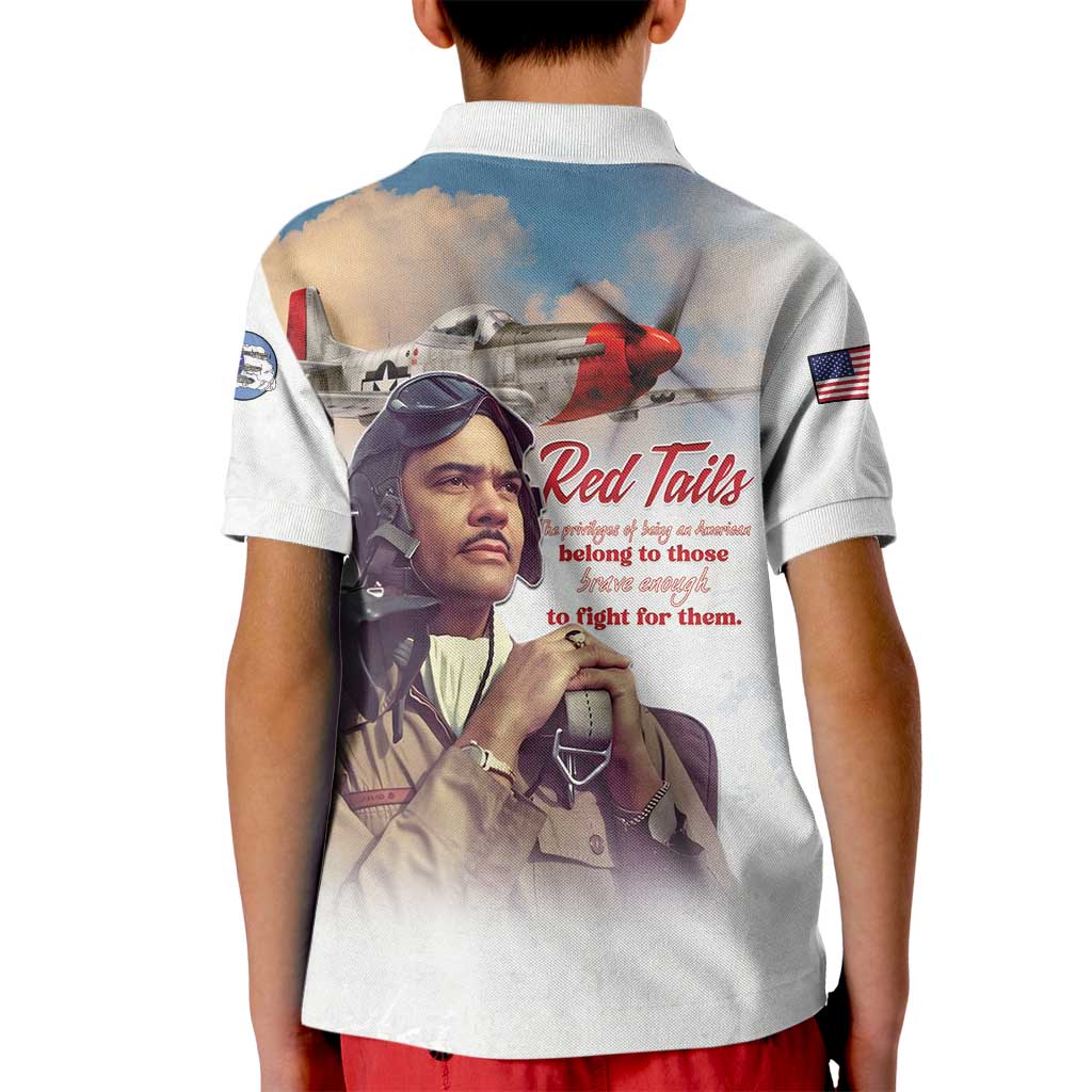Tuskegee Airmen Red Tails Kid Polo Shirt Brave Enough to Fight - Wonder Print Shop