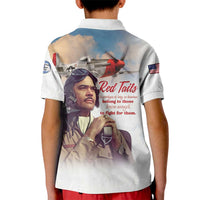Tuskegee Airmen Red Tails Kid Polo Shirt Brave Enough to Fight - Wonder Print Shop
