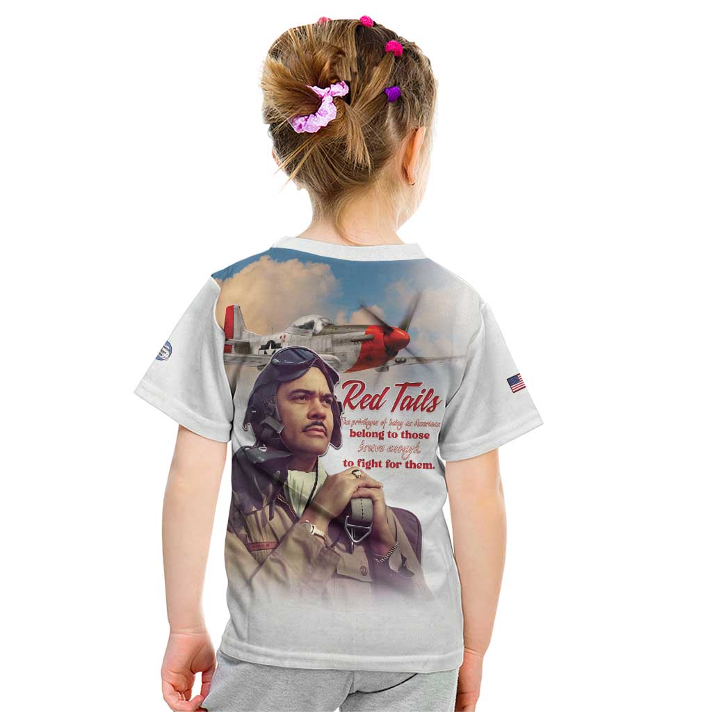 Tuskegee Airmen Red Tails Kid T Shirt Brave Enough to Fight - Wonder Print Shop
