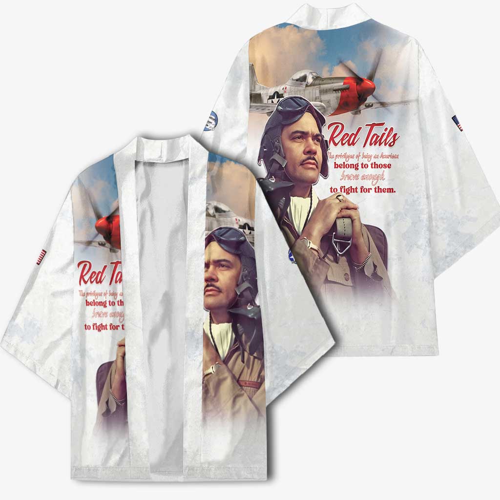 Tuskegee Airmen Red Tails Kimono Brave Enough to Fight - Wonder Print Shop