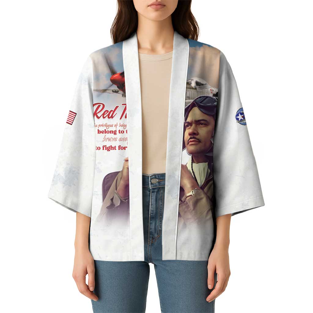Tuskegee Airmen Red Tails Kimono Brave Enough to Fight - Wonder Print Shop