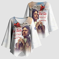 Tuskegee Airmen Red Tails Kimono Sleeve Blouse Brave Enough to Fight - Wonder Print Shop