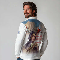 Tuskegee Airmen Red Tails Long Sleeve Polo Shirt Brave Enough to Fight - Wonder Print Shop