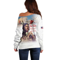 Tuskegee Airmen Red Tails Off Shoulder Sweater Brave Enough to Fight - Wonder Print Shop