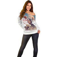 Tuskegee Airmen Red Tails Off Shoulder Sweater Brave Enough to Fight - Wonder Print Shop