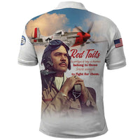 Tuskegee Airmen Red Tails Polo Shirt Brave Enough to Fight - Wonder Print Shop